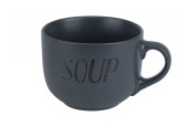 Bol à soupe SOUP avec anse Ø11xH8,5cm gris foncé
