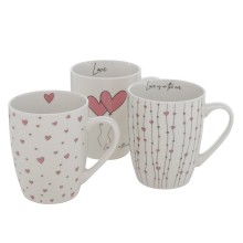 Boltze Home Mug Lieby avec coeurs et texte Love 330ml