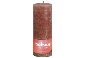 Bolsius Bougie bloc rustique collection Shine 190/68 Suède Marron