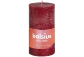 Bolsius Bougie pilier rustique collection Shine 100/50 Velours Rouge