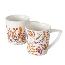Boltze Home Mug Brinja avec image bouquet d'automne 300 ml Passe au lave-vaisselle et au micro-ondes L12 cm x l 9 cm x H9 cm