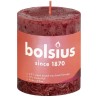 Bolsius Rustiek  stompkaars Shine collection 80/68 Velvet Red ( Fluweel Rood )