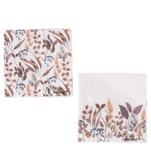 Boltze Home Serviettes Brinja avec image bouquet d'automne 20 pièces