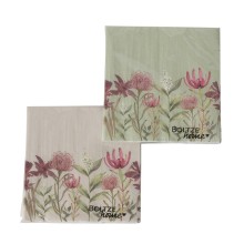 Boltze Home Serviettes Lumea avec image fleurs 20 pièces