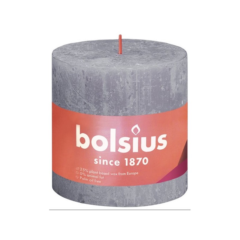 Bolsius Rustiek  stompkaars Shine collection 100/100 Frosted Lavender -Bevroren Lavendel