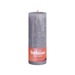 Bolsius Rustiek  stompkaars Shine collection 190/68 Frosted Lavender-Bevroren Lavendel