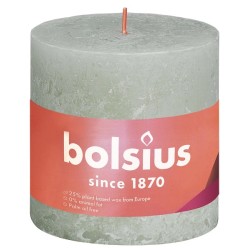 Bougie bloc rustique Bolsius collection Shine 100/100 Foggy Green - Misty Green