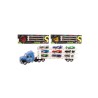Vrachtauto Frictie 58cm Met Oplegger En 9 Auto&apos;s 3 Assorti Kleuren