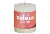 Bolsius Shine Collection Bougie bloc rustique 80/68 Soft Pearl- Soft Pearl