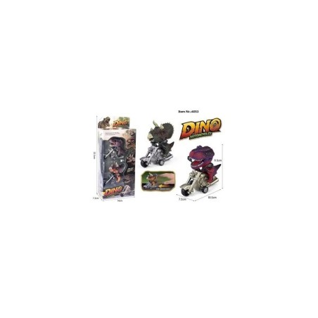 Dino Op Motor Frictie 12cm Set A 2 Stuks