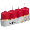 Bougie bloc Bolsius 60/40 plateau a 4 pièces rouge