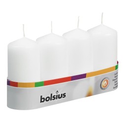 Bolsius Rustiek stompkaars 100/48 tray a 4 stuks wit