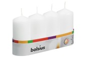 Bolsius Bougie bloc rustique 100/48 plateau a 4 pièces blanc