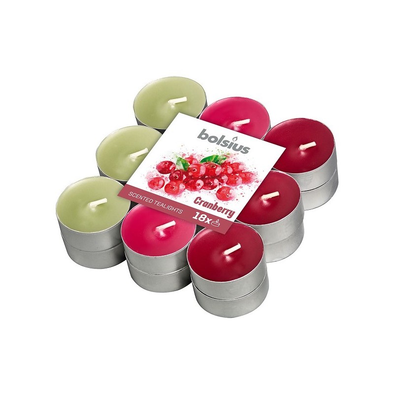 Bolsius Geurtheelicht 4u 18 stuks Cranberry