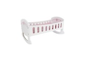 Poppen Schommel Bed Wit/roze FSC Hout 47cm