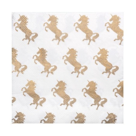 Papieren Servetten Eenhoorn Set A 20 Stuks 33x33cm