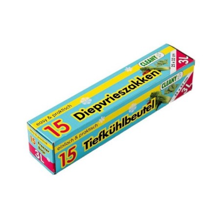 Sacs congélation Cleany 3L 25x32cm carton de 15 pièces