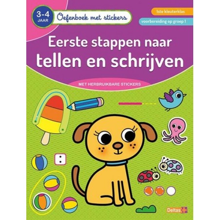 Deltas Oefenboek met stickers Eerste stappen naar tellen en schrijven