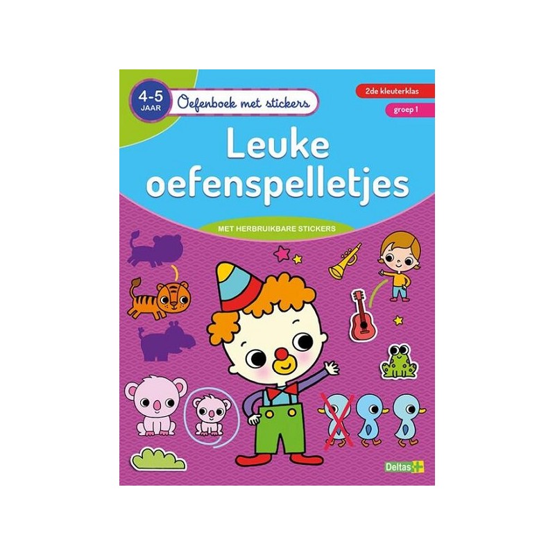Deltas Oefenboek met stickers - Leuke oefenspelletjes (4-5jr)