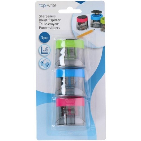 Top Write Sharpener 3 sur carte 4,5x4x4cm
