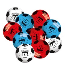 Voetbal World Star (carbidbal) 22cm Zak A 10 Stuks Mixed Kleurenbr