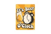 Paperdreams Tekstbord metaal 22x16,5cm - Beer o'clock