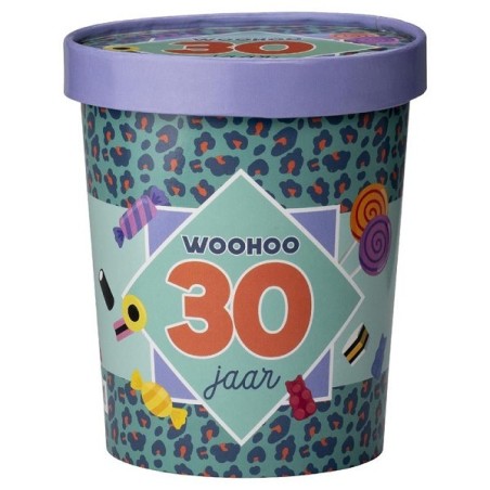 Paperdreams Gobelet à bonbons Ø12x14cm - 30 ans