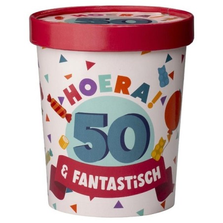 Paperdreams Gobelet à bonbons Ø12x14cm - 50 ans