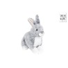 Peluche lapin Take Me Home L gris 28cm