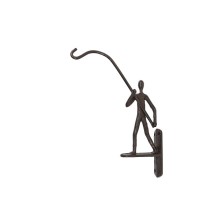 Wandhaak "Lantern Lighter" zwart gietijzer 20x25x4cm