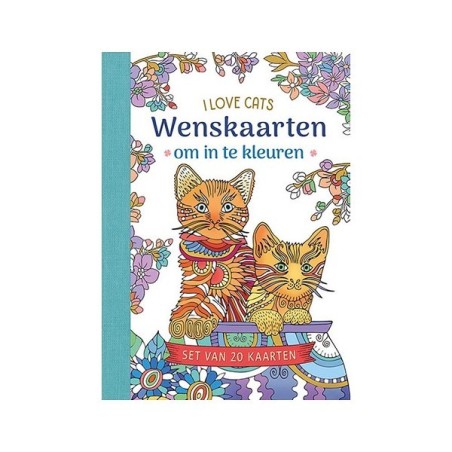Deltas Cartes de voeux à colorier - J'aime les chats