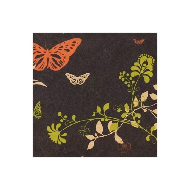 Toonbankrol 50cm zwart Vlinders 200m