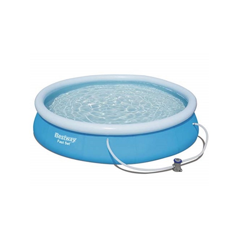 Piscine Bestway FastSet 457x84cm + pompe 12 Volts