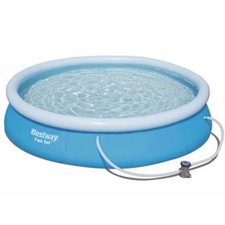 Piscine Bestway FastSet 457x84cm + pompe 12 Volts