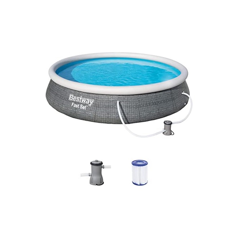 Piscine Bestway FastSet 396x84cm + pompe 12 Volts