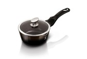 Berlingerhaus casserole 16 cm avec couvercle en verre Shiny Black collection aluminium également induction