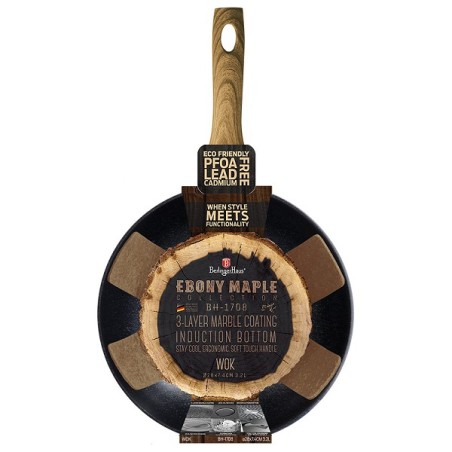 Berlingerhaus WOK poêle 28 cm Ebony Mable collection aluminium