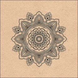 Serviettes Ambiente 33x33cm Mandala Nature 20 pièces