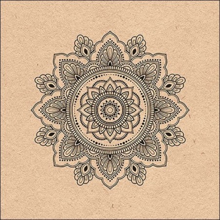 Serviettes Ambiente 33x33cm Mandala Nature 20 pièces