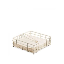 Ambiente Porte-serviettes fil petit 14x15,5x8cm crème