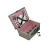 Picknickmand 4-persoons 40x28cm ruit rood