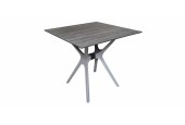 Table de jardin Jasper 80x80cm plastique gris foncé