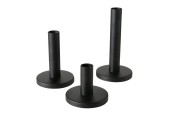 Boltze Home Bougeoir Set Malko 3 pièces métal rond Ø9xH16cm noir