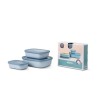 Mepal set cirqula rechthoekig 3-dlg (500+1000+2000ml) - nordic blue