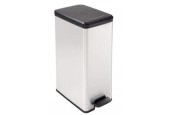 Curver Decobin Slimbin pedaalemmer 40 liter zilver metallic  25x42x61cm