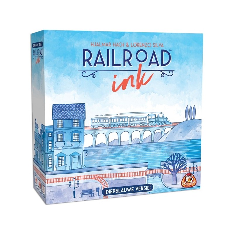 White Goblin Games Railroad Ink: diepblauwe versie