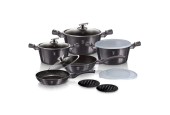 Berlingerhaus Pannenset 5-delig met accessoires Metalic Line Carbon Pro Edition