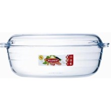 Bol Arcuisine avec couvercle verre ovale 3L