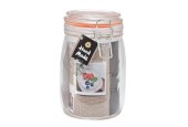 Pot Weck 1000ml 10,5x17cm avec anneau silicone orange