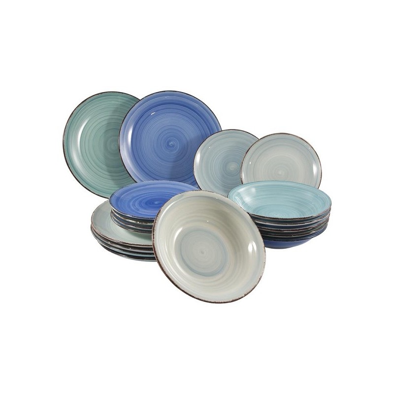 Serviesset Curaçao Blue 18-delig 3-ply
